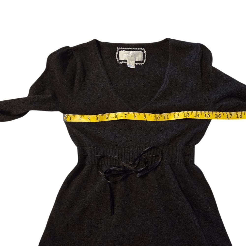 Vintage American Eagle Y2K Babydoll Charcoal Knit Top - Picture 3 of 10